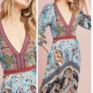 Anthropologie Akemi & Kin Karmina Beaded Dress summer mixed media boho 16